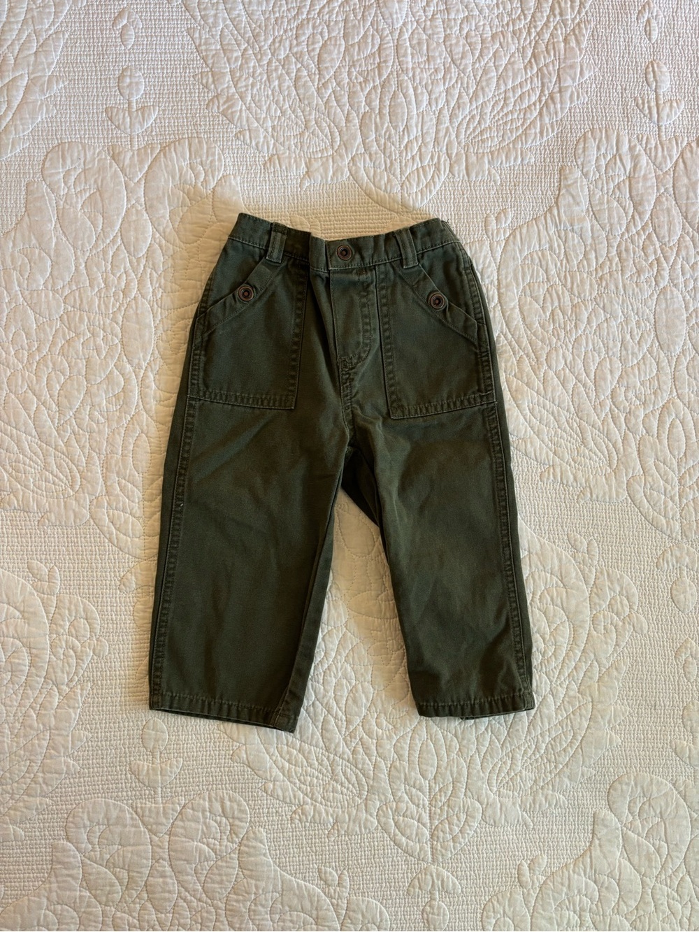 Vintage Sonoma Kids Olive Green Cargo-Style Pants